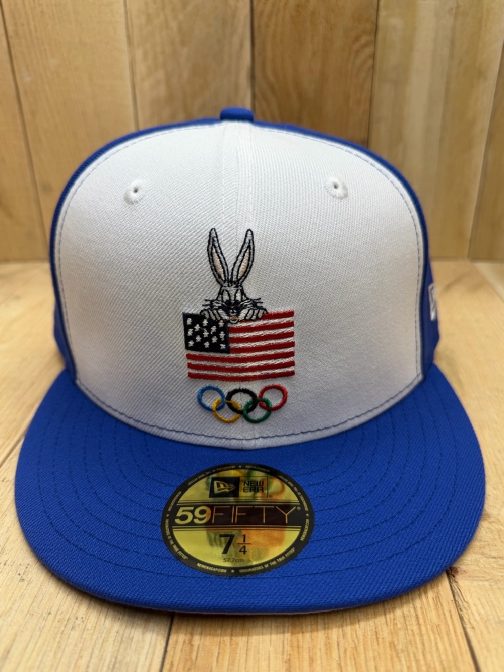 NEW ERA 59FIFTY Looney Tunes Bugs Bunny Team USA Olympics Fitted Hat Size 7 1/4